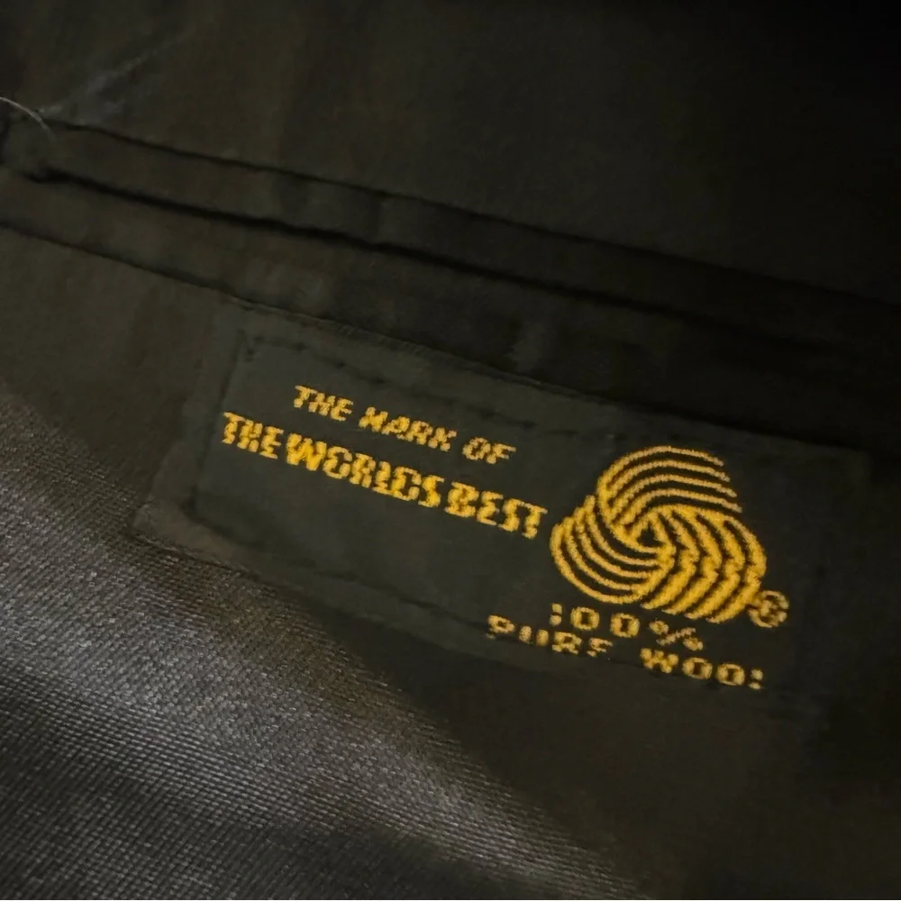 Vintage Classic 100% Wool Blazer Classic Thin Line Plaid Size L - XL - Picture 10 of 10